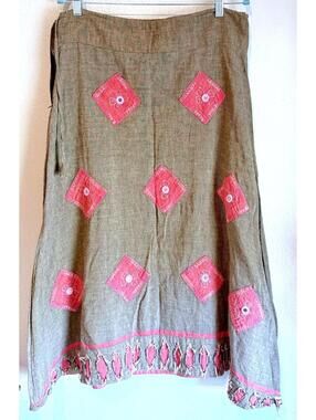 Lakhay's Collection Cotton Hippy Boho Tribal Peasant Patchwork Skirt L/XL